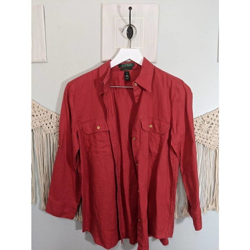 Ralph Lauren Red Button Up - Picture 3 of 10